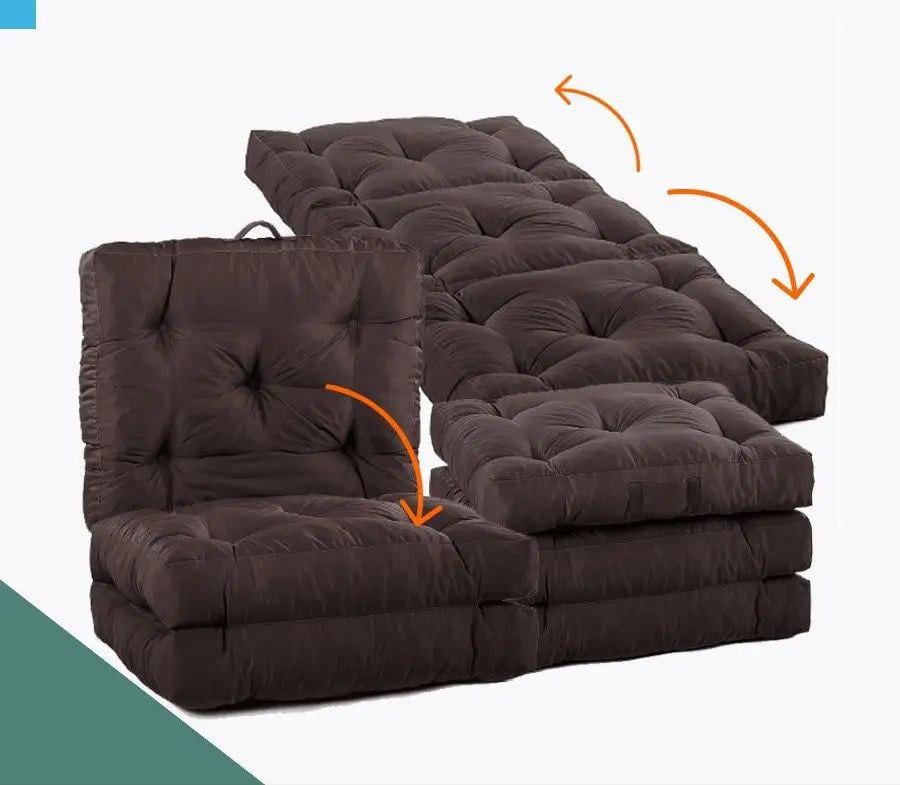 Матрац-трансформер 3в1 200x80x15 см Коричневий - фото 2