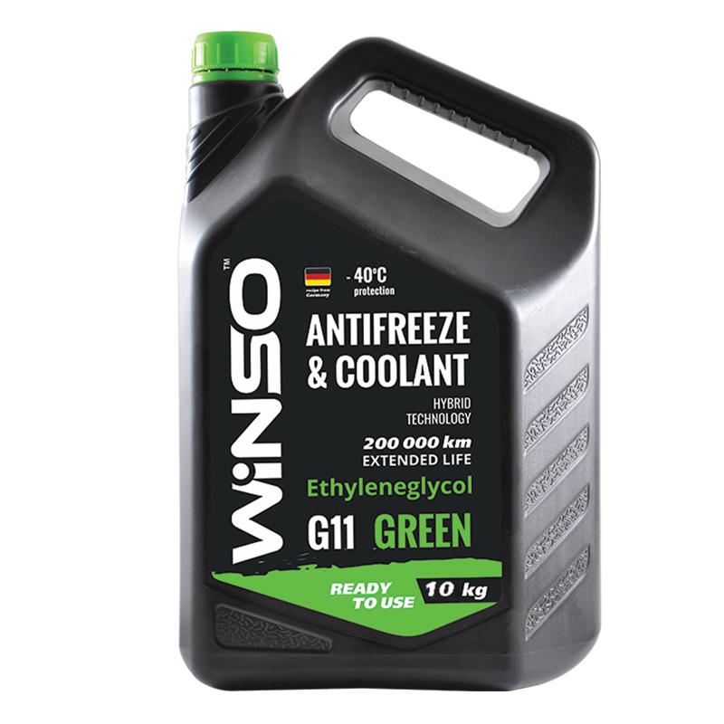 Антифриз WINSO Antifreeze & Coolant -40°C G11 10 кг Зеленый (881070) - фото 1