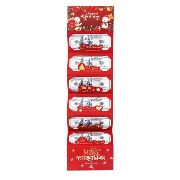 Новогодняя открытка в форме гармошки (Y02470)