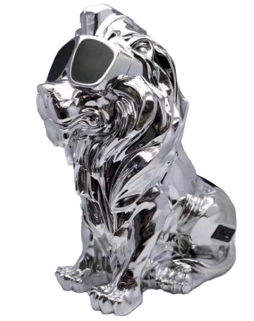 Портативная колонка Bluetooth Лев 41 см Silver