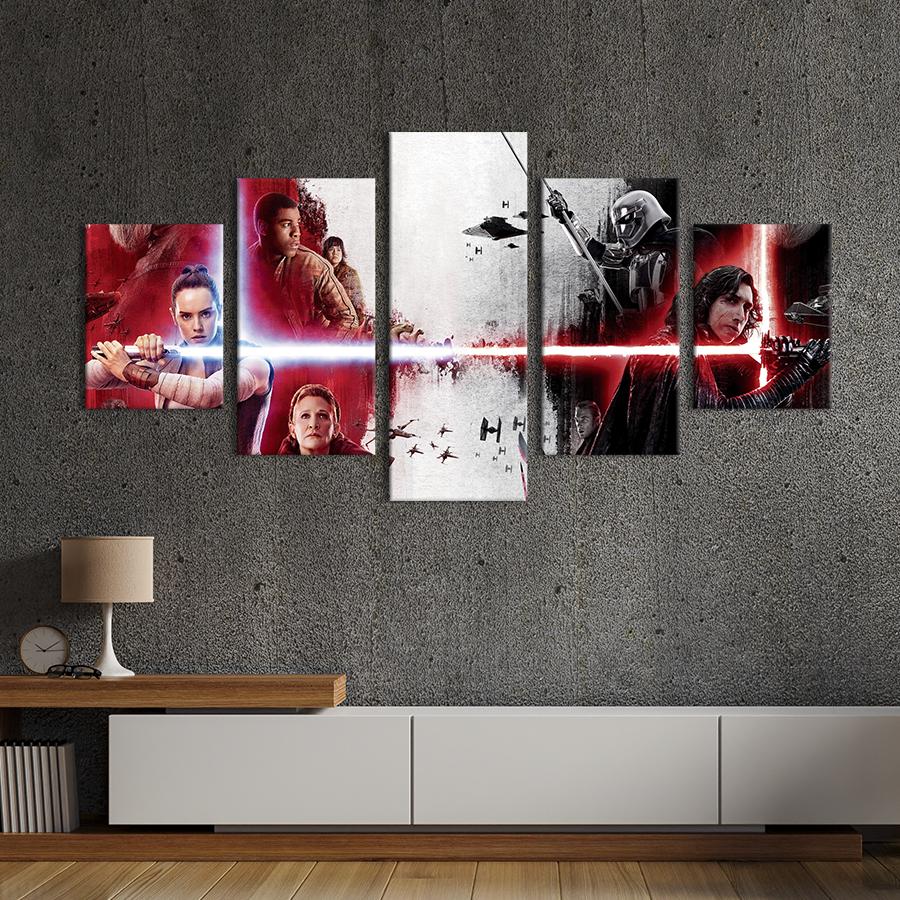 Модульная картина из 5 частей Star Wars: Последние джедаи 187x94 см (749-52)