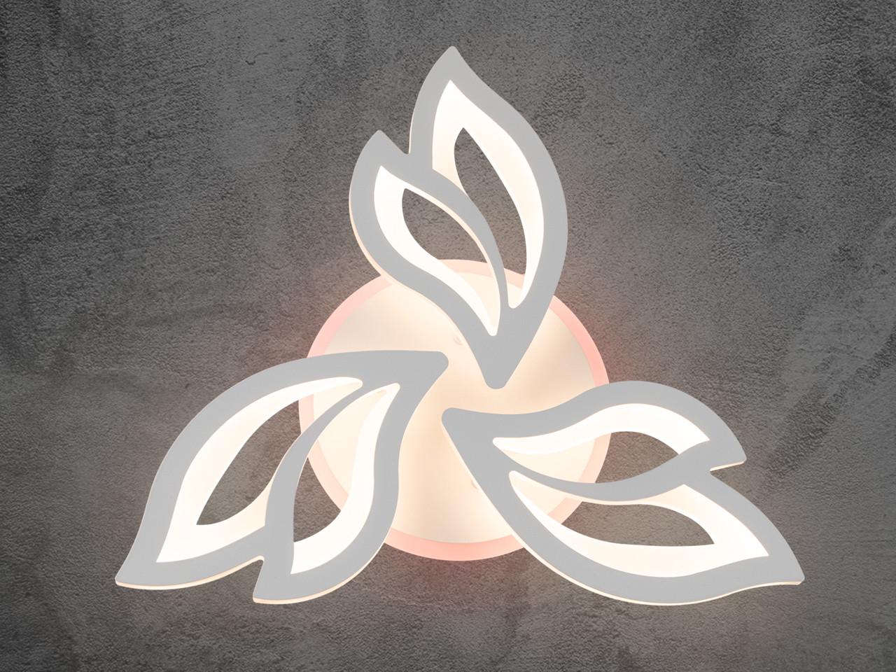 Люстра LED с димером 8165-3WH-LS 55 W на 8 м2 Белый (2437060106) - фото 5