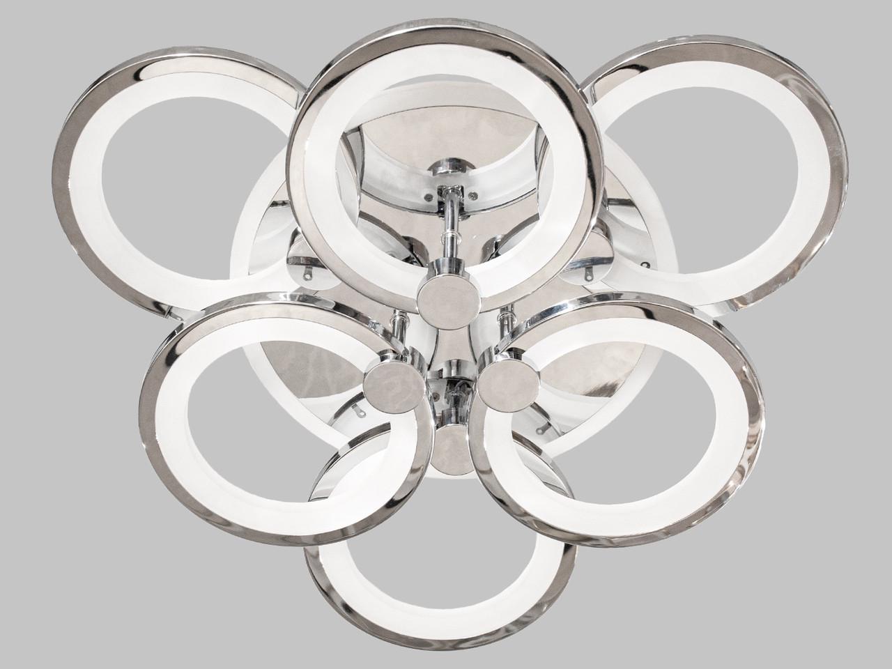 Люстра світлодіодна 8022-3+3HR-LS в стилі хай-тек 90W на 12 м2 (1488828976)