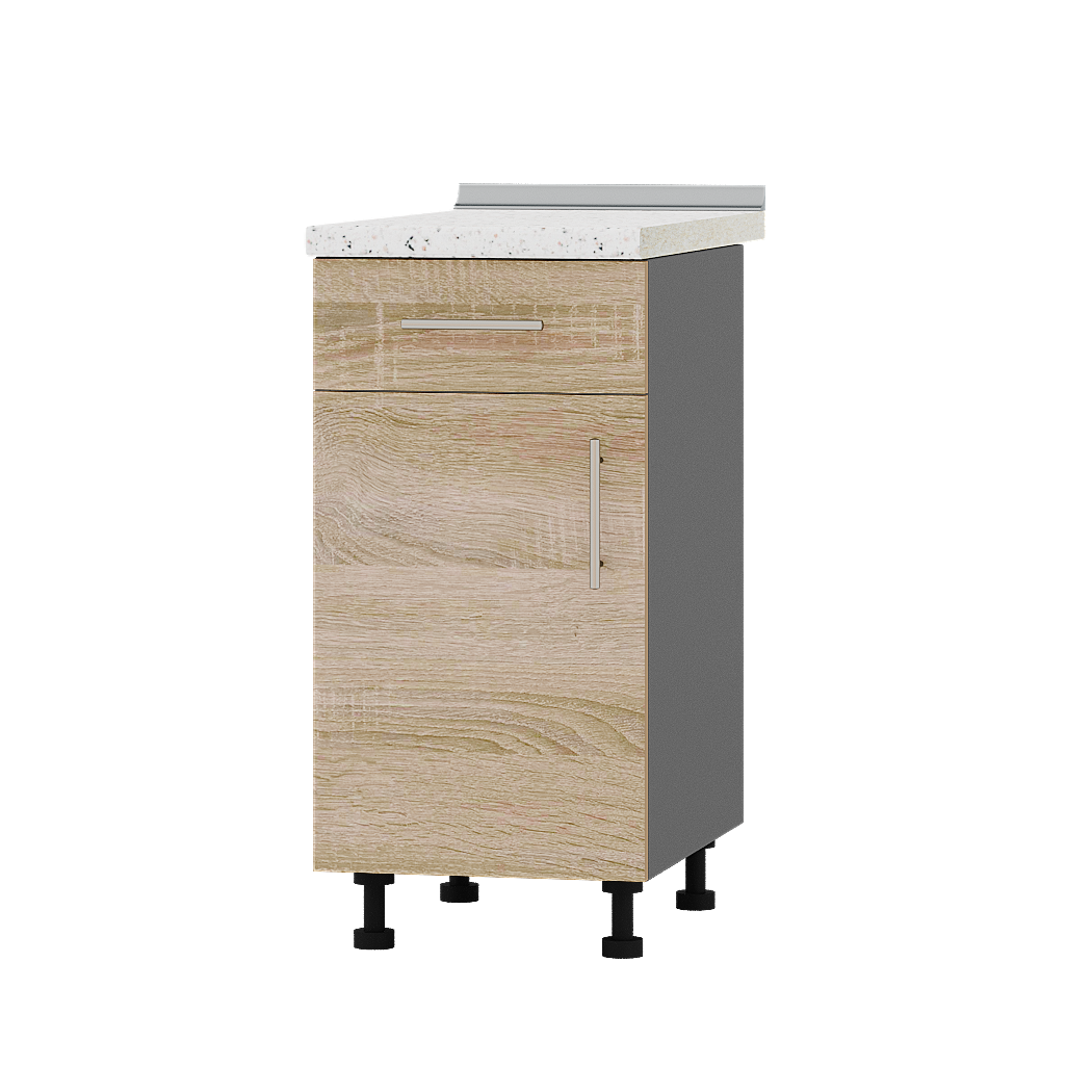 Шкаф нижний Эверест Оптима модуль Низ Н74-400 40х47х85 см Дуб Сонома/Антрацит (06480)