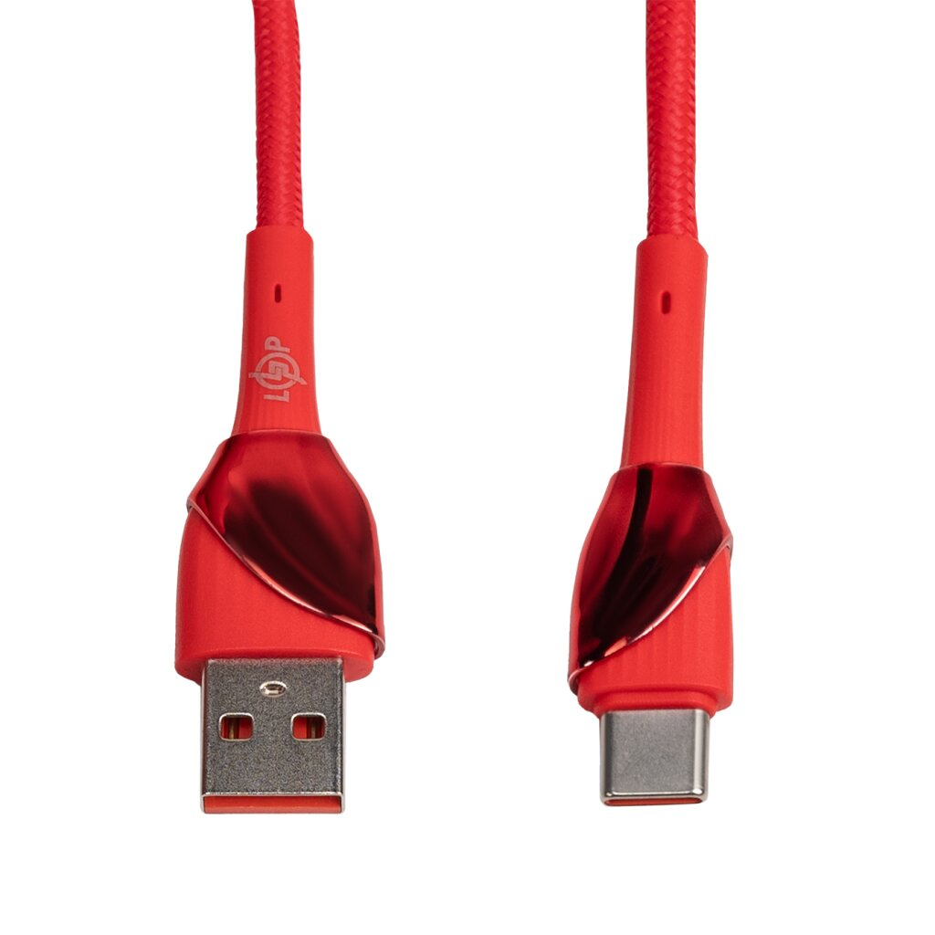 Кабель USB Type-C 5A/30W з підключенням USB 3.0 1 м Червоний (615059)
