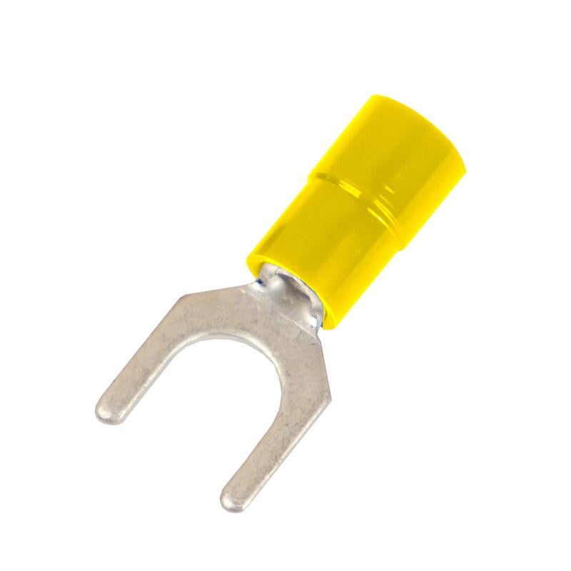 Накінечник ізольований вилковий ДКС Quadro 2,5-6 мм2 M4 1 шт. Жовтий (2C14P) Накінечник ізольований вилковий ДКС Quadro 2,5-6 мм2 M4 1 шт. Жовтий (2C14P)