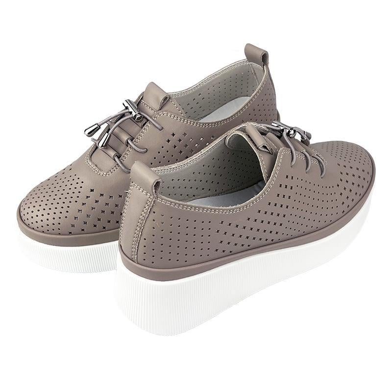 Мокасины женские перфорированная кожа 10097 p. 38 24 см Коричневый - фото 3 Мокасины женские перфорированная кожа 10097 p. 38 24 см Коричневый - фото 3