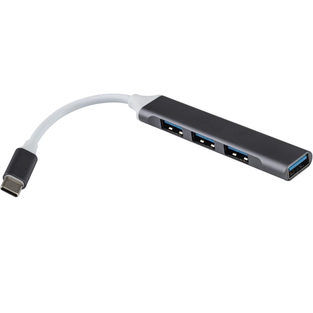 USB-хаб U&P U10 USB USB Type-C-3xUSB 2.0 Grey (SWE-U10-GY)