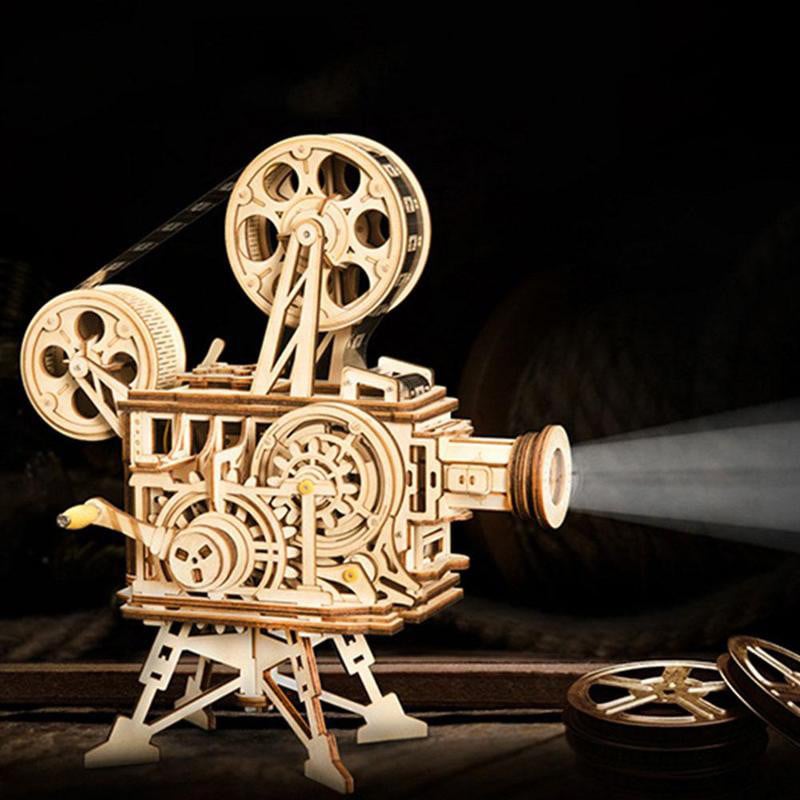 Дерев'яний 3D конструктор Robotime LK601 Кінопроектор - фото 3 Дерев'яний 3D конструктор Robotime LK601 Кінопроектор - фото 3