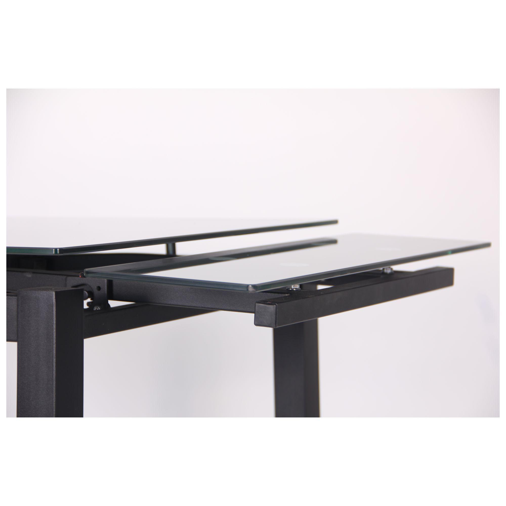 Обідній стіл Карлос 760х800+400х650 розкладний Чорний/Антрацит - фото 8 Обідній стіл Карлос 760х800+400х650 розкладний Чорний/Антрацит - фото 8