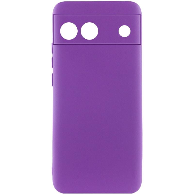 Протиударний чохол Silicone Cover Lakshmi Full Camera (A) для Google Pixel 6a Фіолетовий / Purple