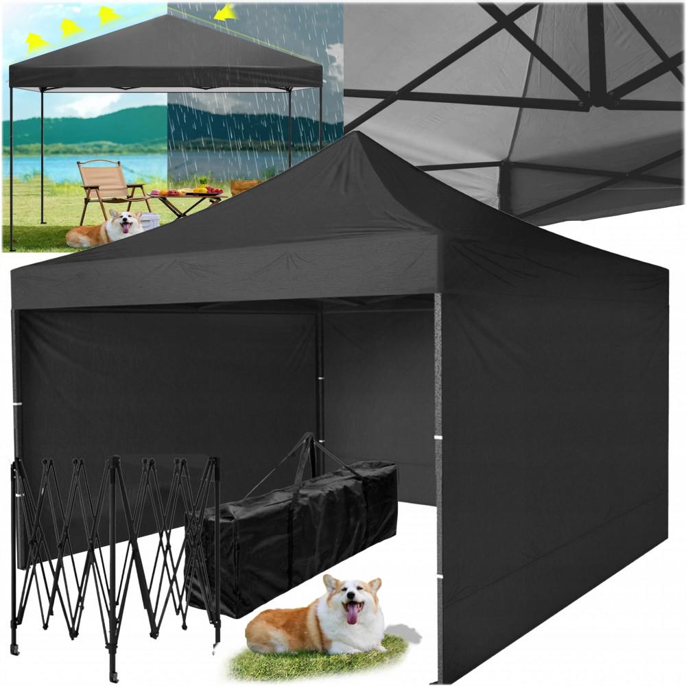 Намет павільйон розсувний Bonro B-9004 з стінками 2,9х2,9 м Чорний (42400987) - фото 2 Намет павільйон розсувний Bonro B-9004 з стінками 2,9х2,9 м Чорний (42400987) - фото 2