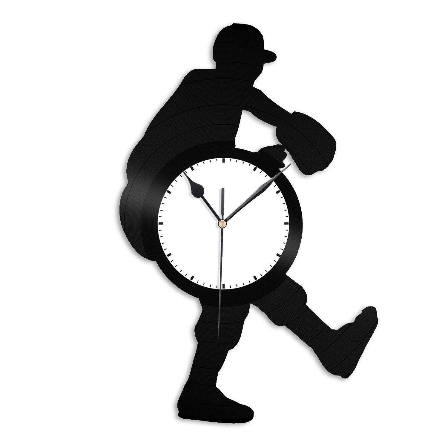 Часы настенные Бейсбол 1686 из виниловой пластинки