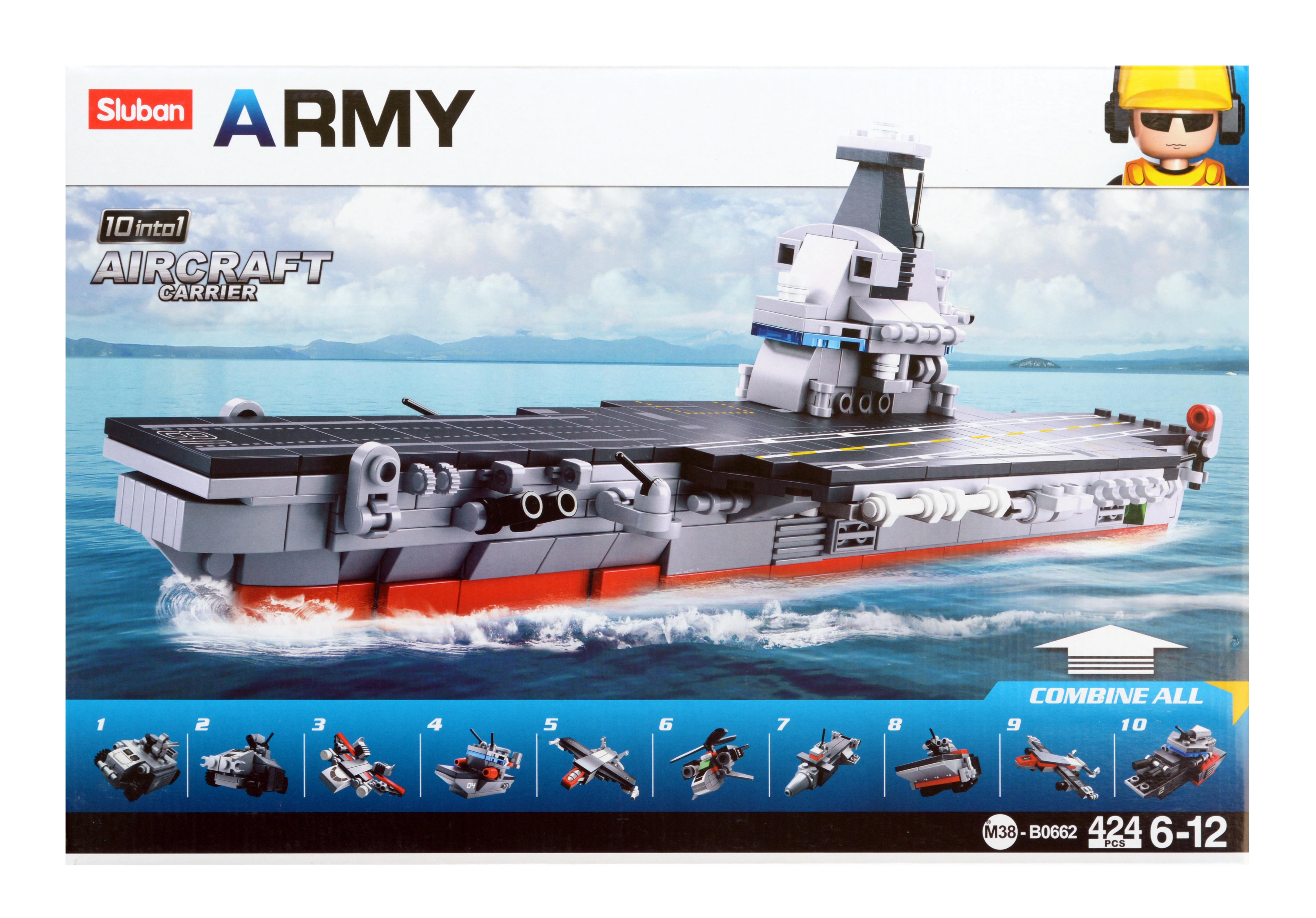 Конструктор Sluban M38-B0662 Авианосец 10в1 424 детали - фото 3 Конструктор Sluban M38-B0662 Авианосец 10в1 424 детали - фото 3