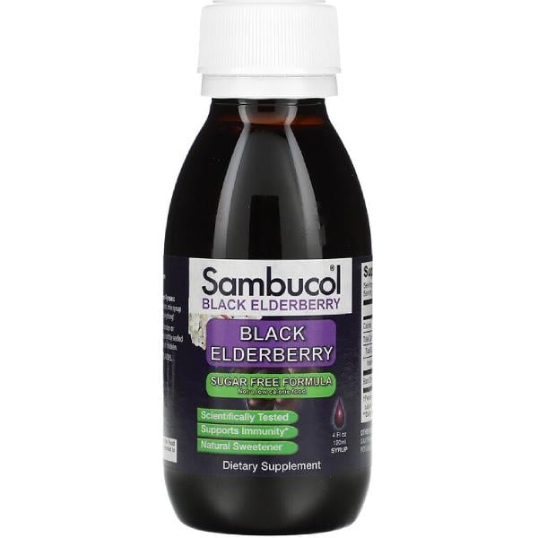 Бузина Sambucol Black Elderberry Sugar Free 120 мл 12 порций (000019678) Бузина Sambucol Black Elderberry Sugar Free 120 мл 12 порций (000019678)