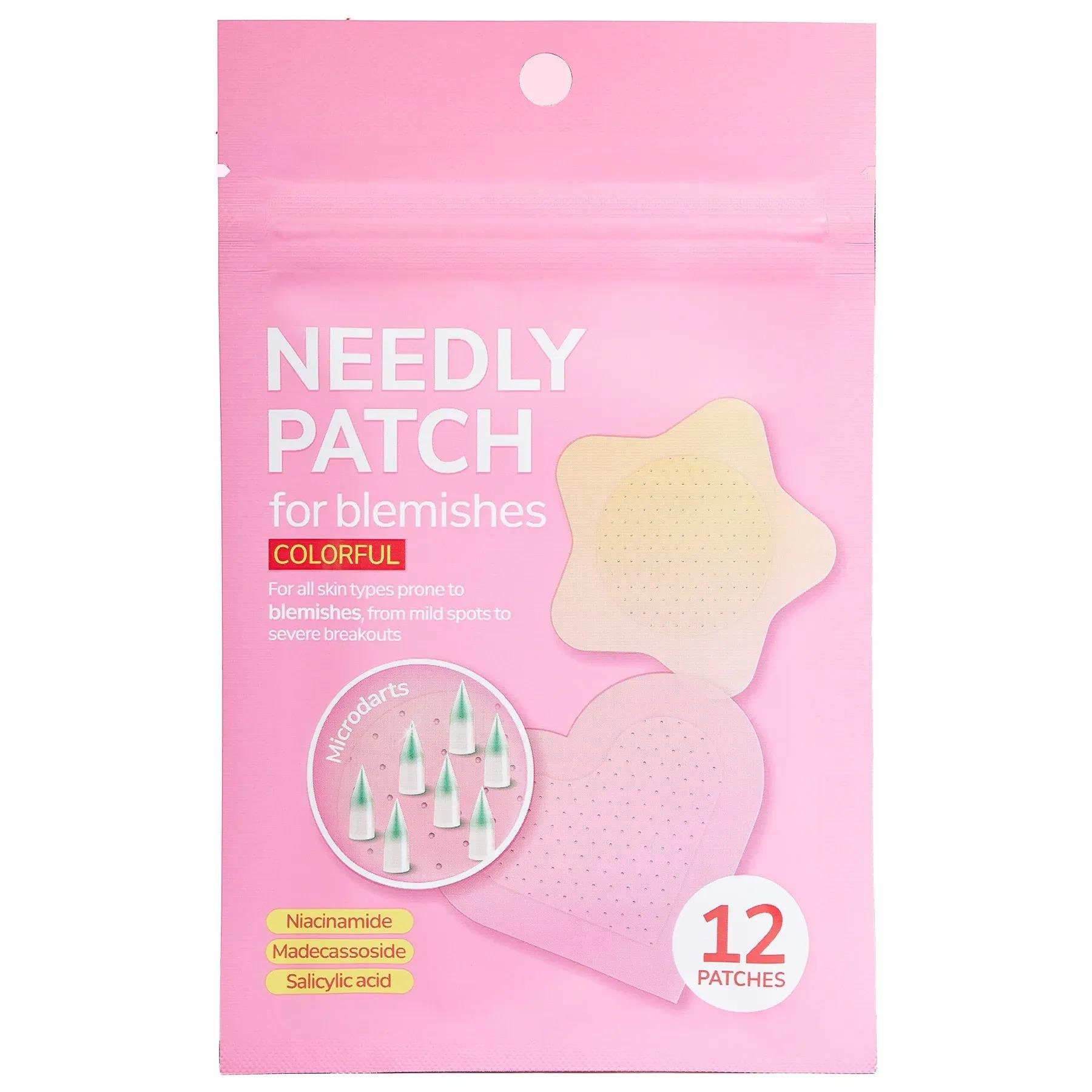 Патчі від прищів Needly Patch for blemishes colorful мікроголкові 12 шт. (27828273)