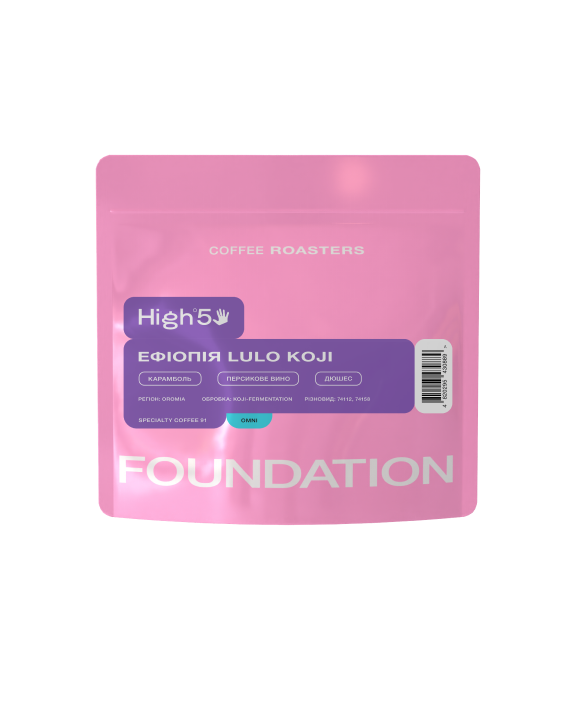 Кофе в зернах Foundation Coffee Roasters High5 Эфиопия Lulo Koji 100 г