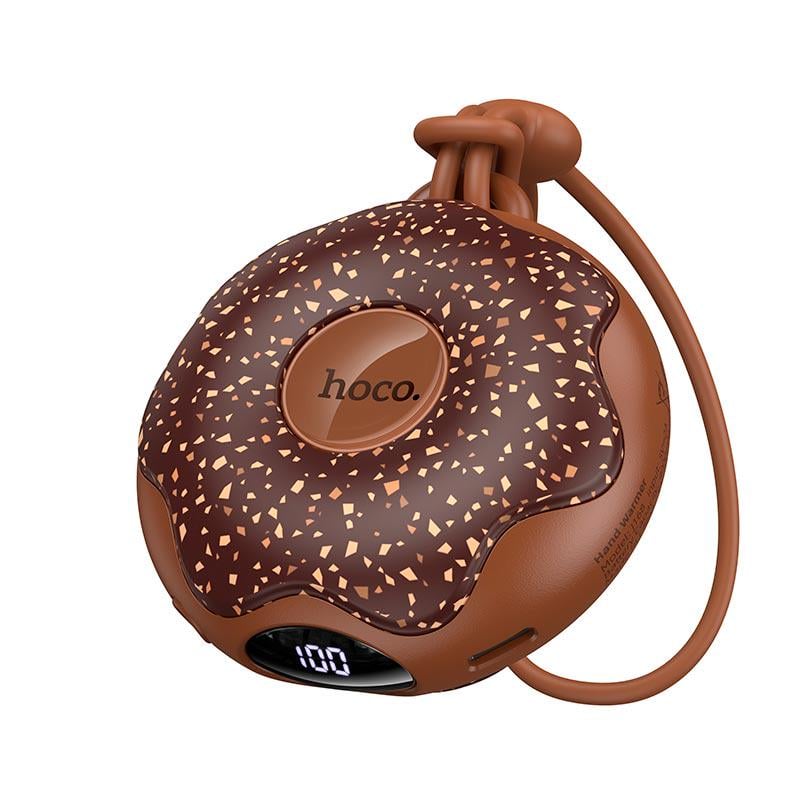 Электрическая грелка для рук Hoco J168 Donut портативная три уровня нагрева Brown (17631)