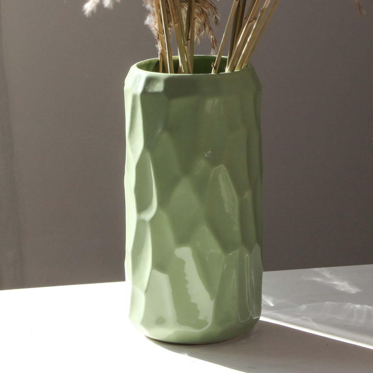 Ваза керамическая Nana ceramics Яра 28 см Спаржевый (2788471199)