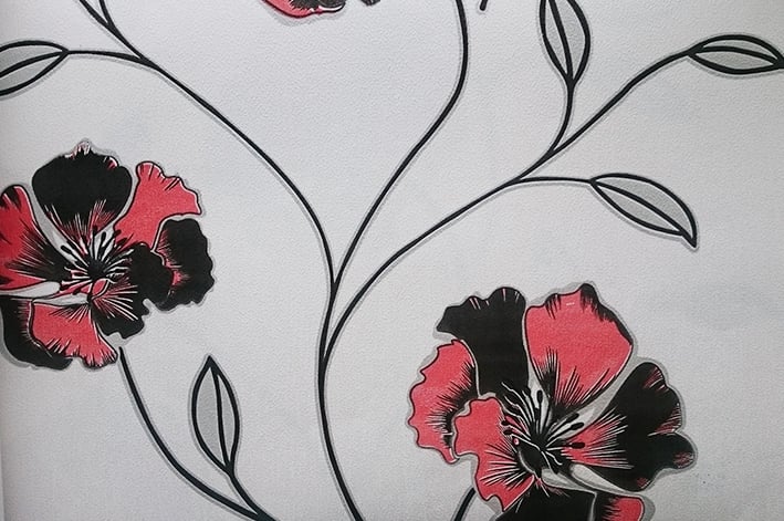 Шпалери на паперовій основі Шарм 100-05 Каліпсо 0,53х10 м Чорний з червоним (6348182d545099340e54bf82)