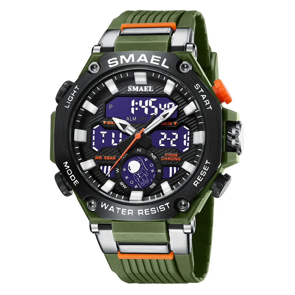 Часы наручные Smael 8069 Army Green (16673)