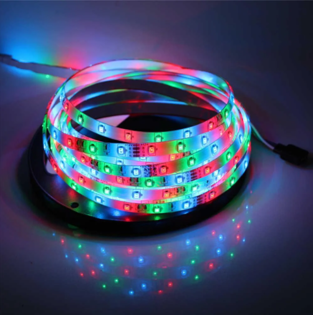 Лента светодиодная LED SMD 3528 RGB с пультом и блоком питания 5 м (1-1-3513) - фото 2