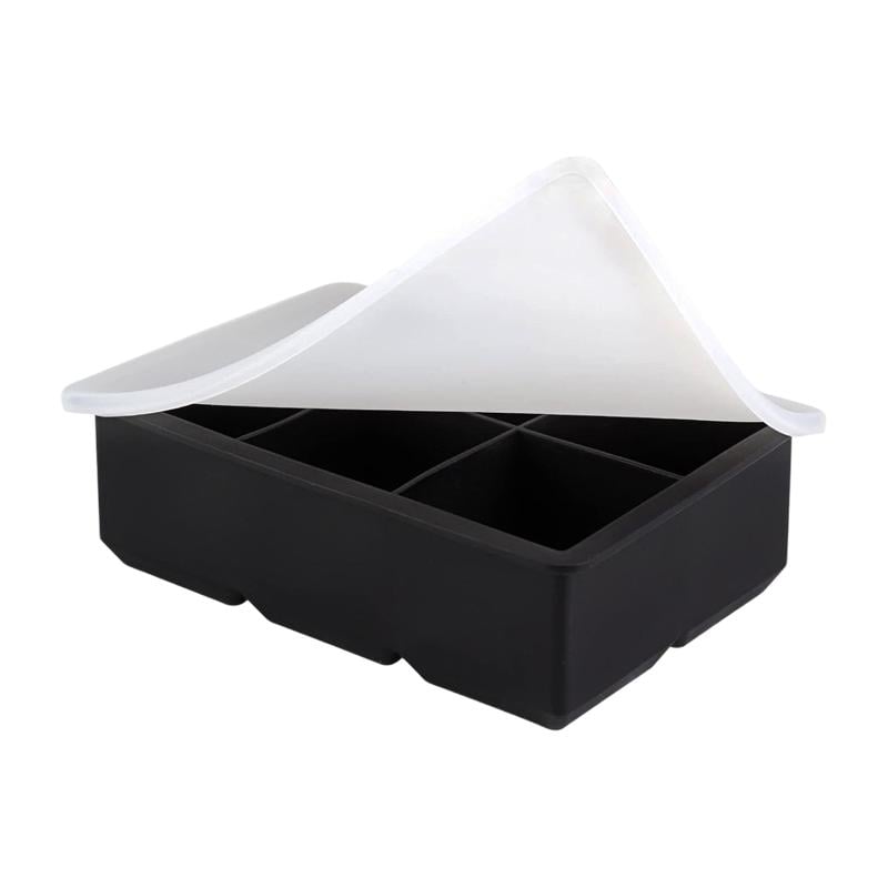 Формочка для ледяных кубиков силиконовая на шесть квадратиков (FORKUB-BLK-1320)