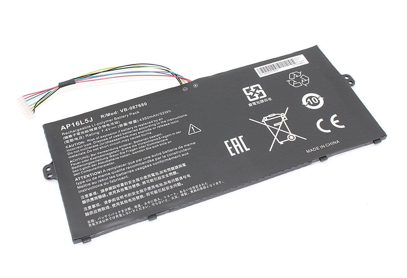 Акумулятор для ноутбука Acer AP16L5J SF514-52T 7.4V 4350 mAh OEM Black