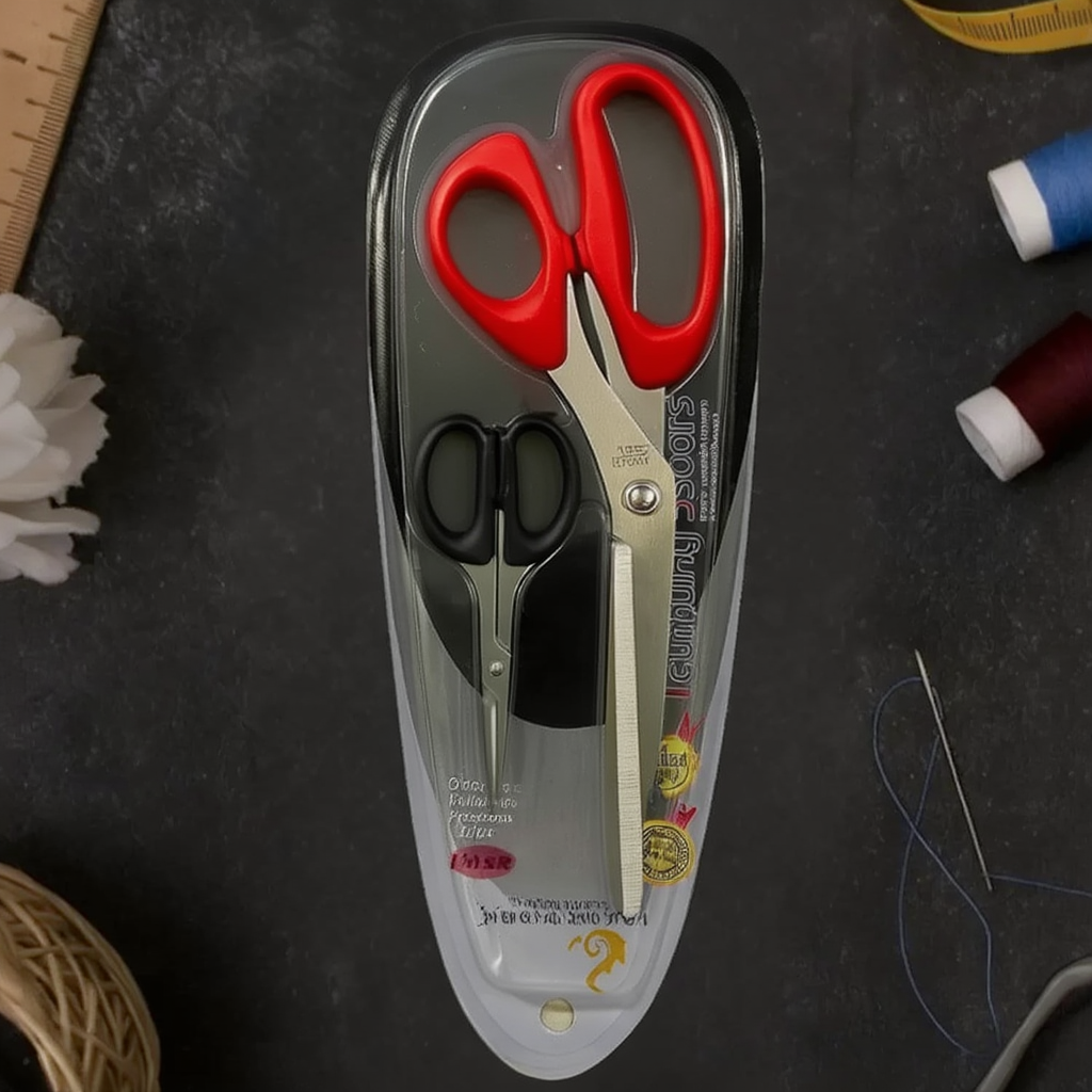 Ножиці кравецькі 2в1 з нержавіючої сталі з пластиковою ручкою для шиття Червоний Ножиці кравецькі 2в1 з нержавіючої сталі з пластиковою ручкою для шиття Червоний