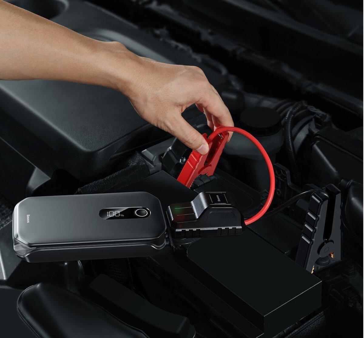 Пуско-зарядний пристрій автомобільний портативний Baseus super energy car jump starter 12000 mAh Black (CRJS03-01) - фото 4