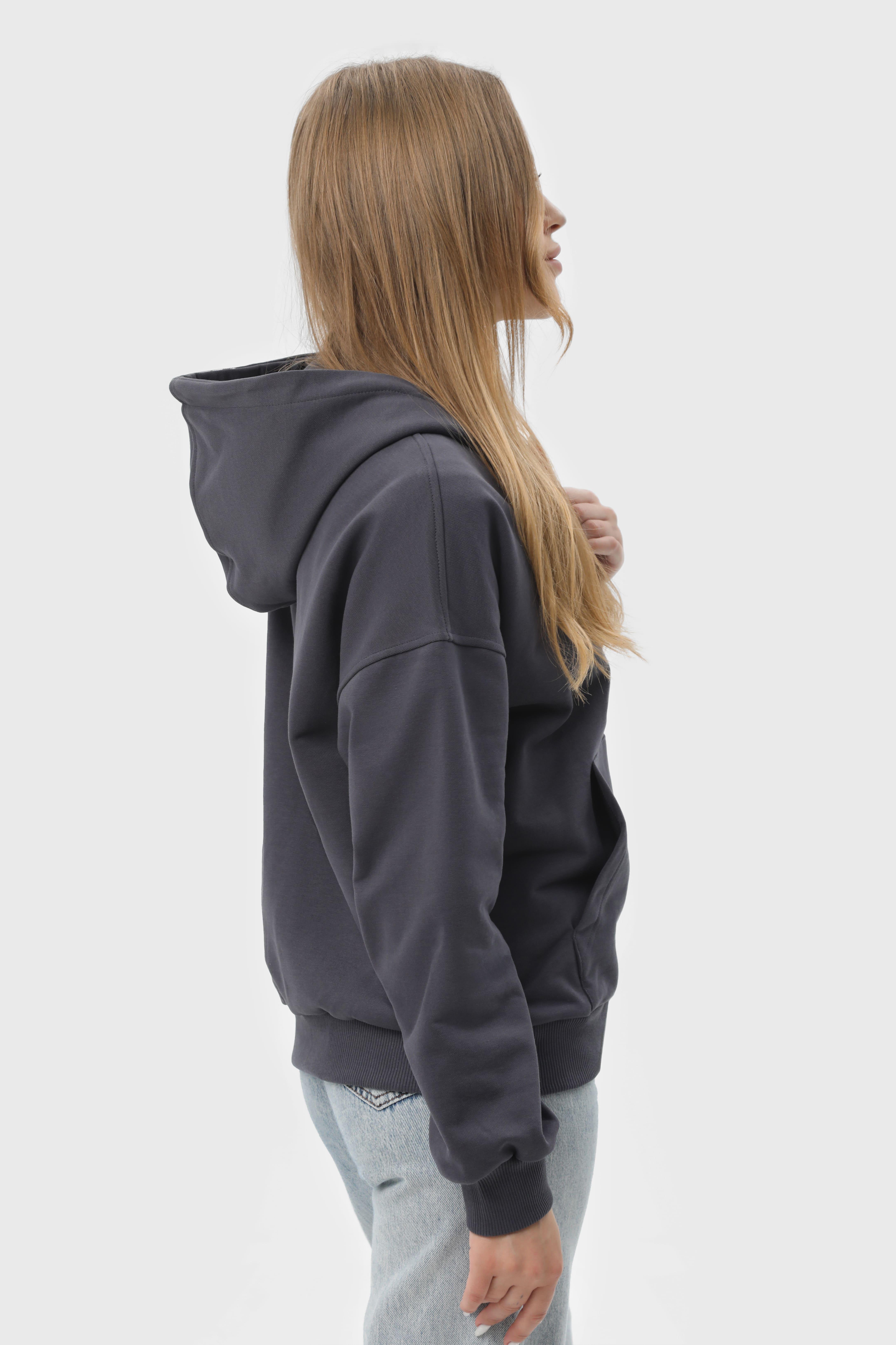 Худи на замке RAY LOSE U0409 UNISEX M Темно-серый - фото 6 Худи на замке RAY LOSE U0409 UNISEX M Темно-серый - фото 6