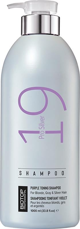 Шампунь BIOTOP 19 Pro Silver для нейтрализации желтизны волос 1000 мл (27092)