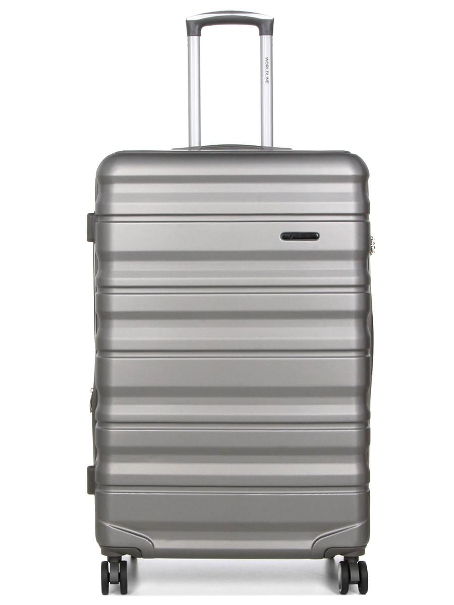 Чемодан Франция большая Worldline L 76х49х29+5 см 110 л 4,2 кг Серый (628)