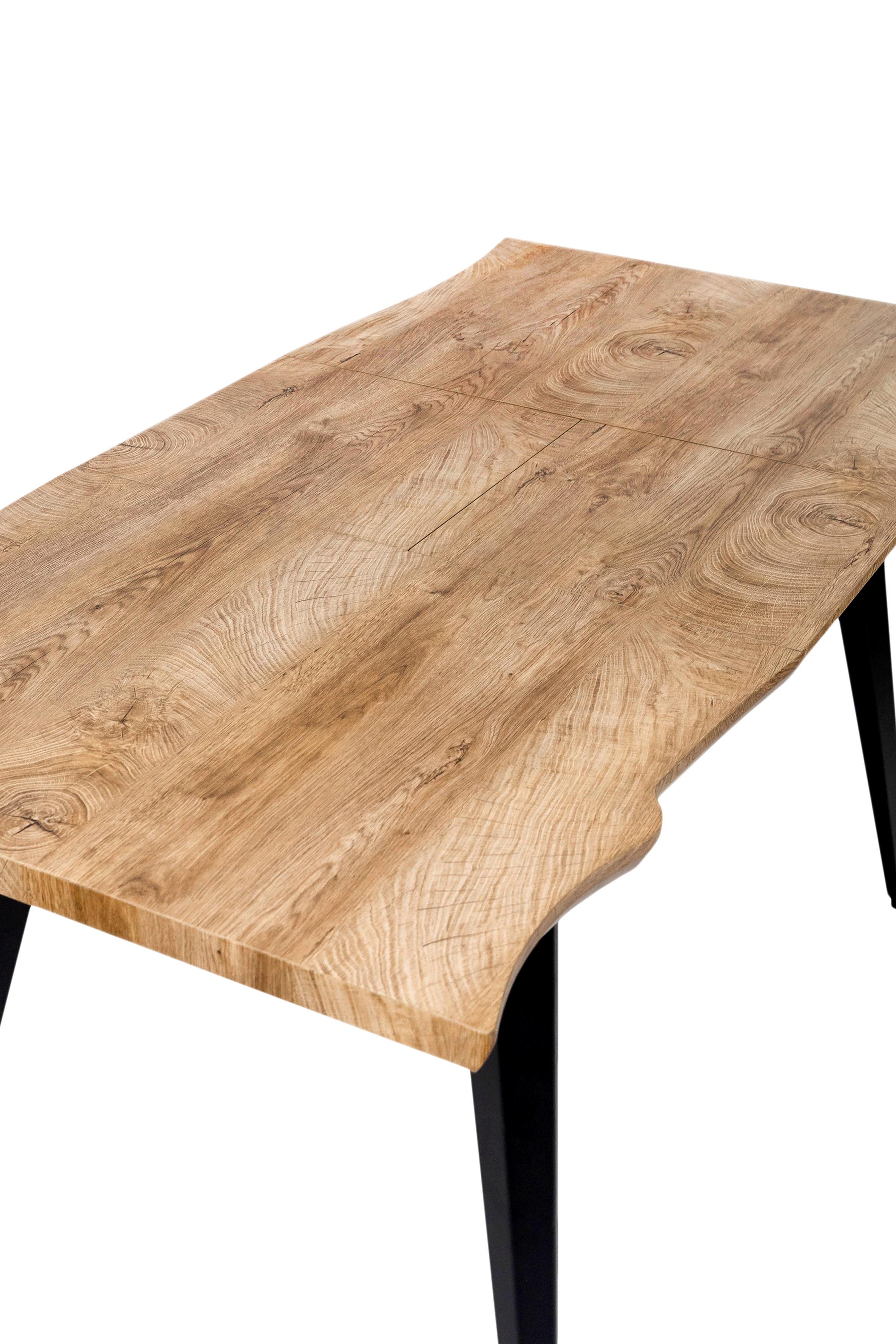 Обеденный стол Грейс Лагуна искусственный шпон МДФ 1200/1600х800х760 мм Черный (GAА0055441) - фото 7