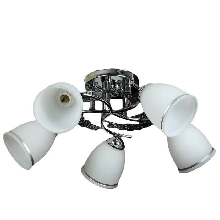 Люстра стельова Свет SH-7169/5 CR на 5 плафонів Хром