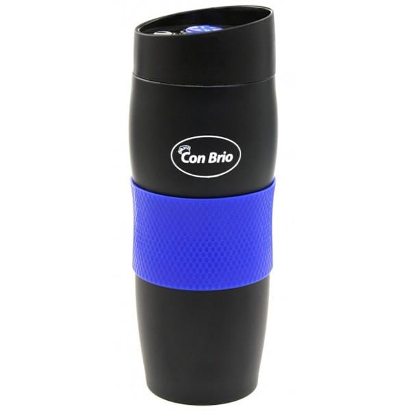 Термокружка Con Brio 380 мл Черный с синим (366-CB) Термокружка Con Brio 380 мл Черный с синим (366-CB)