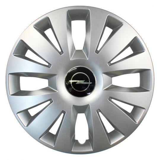 Ковпаки автомобільні SKS 324 R15 з логотипом Opel 4 шт. Сріблястий