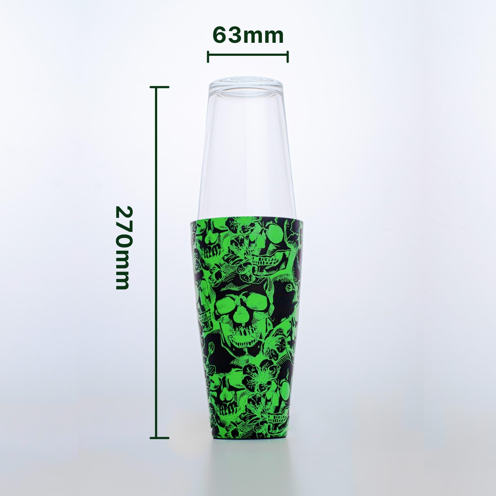 Шейкер Бостон Olin & Olin Череп 850 мл/480 мл барный для приготовления коктейлей Зеленый (5638-SH-B-850x550-gs) - фото 4 Шейкер Бостон Olin & Olin Череп 850 мл/480 мл барный для приготовления коктейлей Зеленый (5638-SH-B-850x550-gs) - фото 4