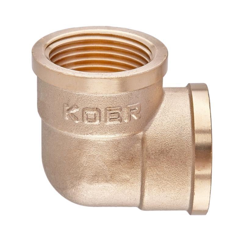 Кут KOER KF.L10F.WN різьбовий латунний внутрішня-внутрішня 1" FF (OL-MX1532) - фото 3 Кут KOER KF.L10F.WN різьбовий латунний внутрішня-внутрішня 1" FF (OL-MX1532) - фото 3