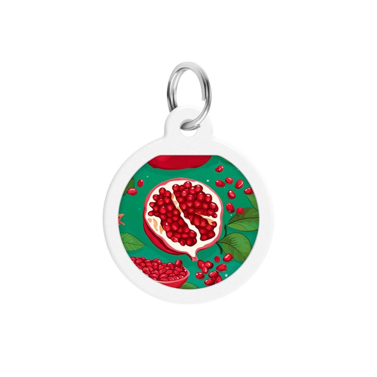 Адресник металевий для собак і котів Waudog Smart ID Гранати з QR паспортом коло 25 мм (225-4052 Col)