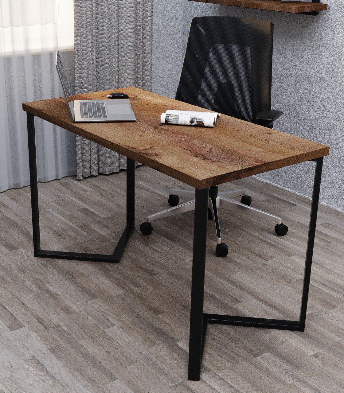 Стол письменный Loft Серия 9 металлический профиль 80х40 мм 1200х600х32 мм Аликанте темный (22819312)