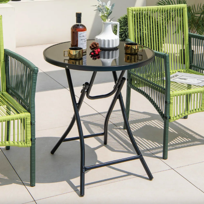 Стіл садовий Costway Mix складаний круглий (4877)