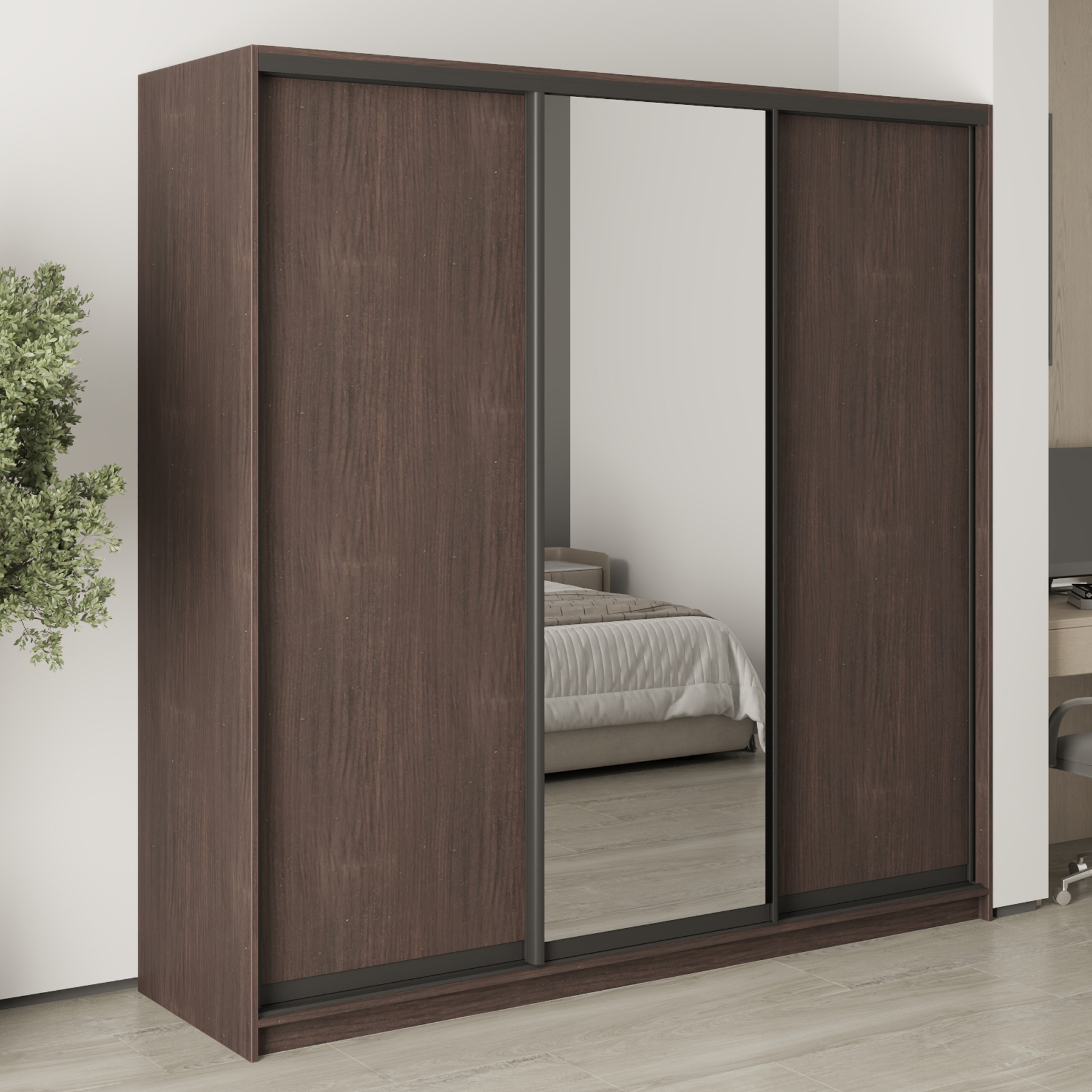 Шкаф-купе трехдверный Mebel Star Стандарт BG MBS-8409 210х60х210 см Дуб ристрето (1007820)