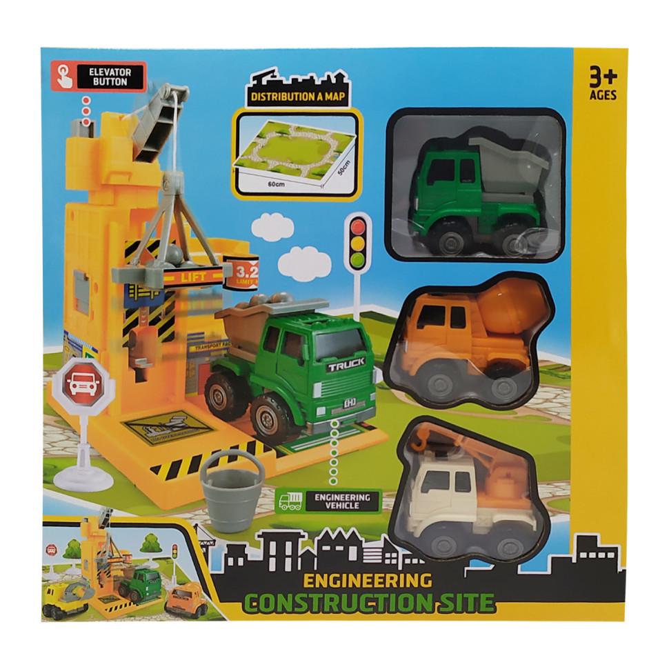 Игровой набор Bambi с картой машинками (IM-176-M-720)