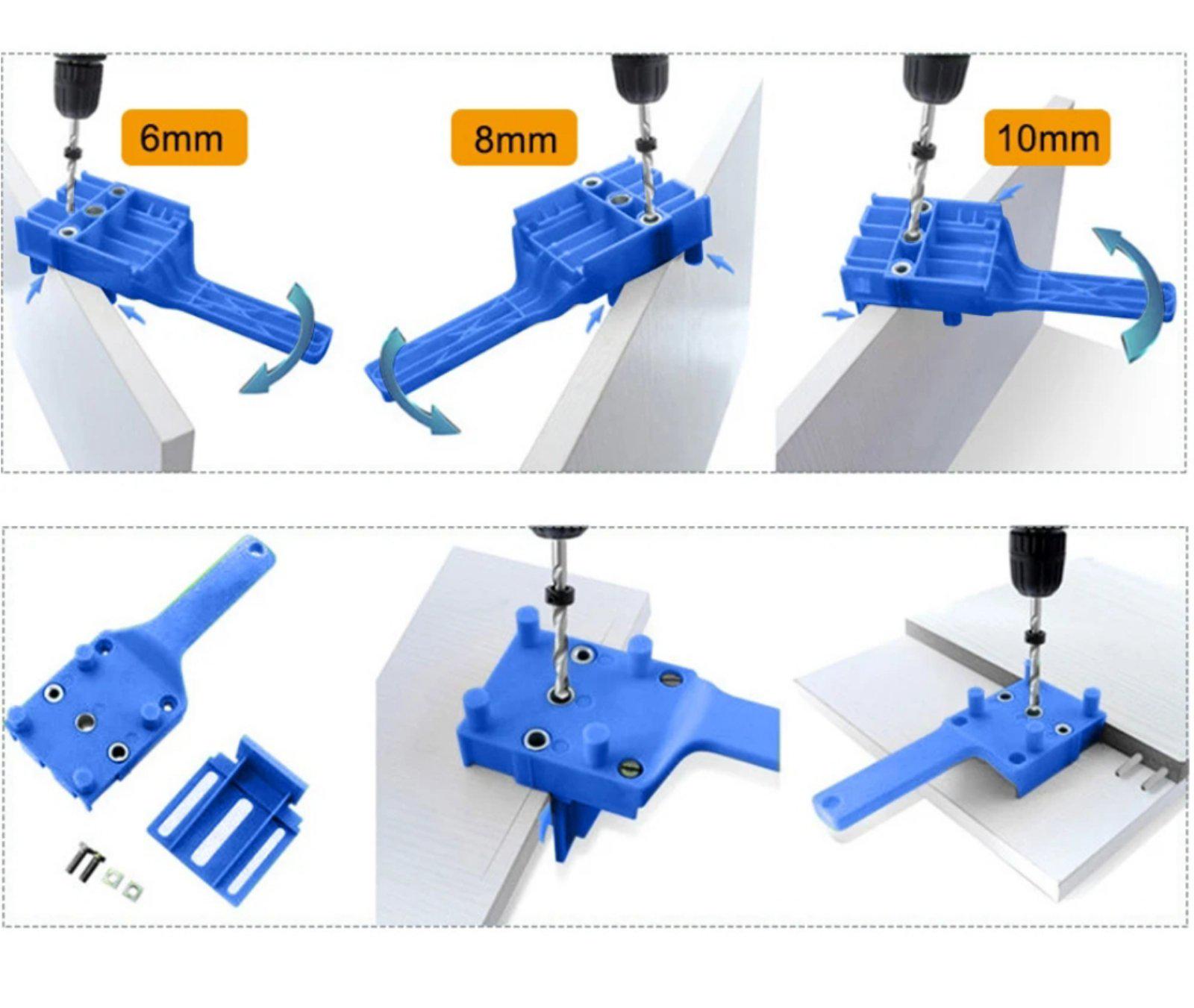 Кондуктор для свердління отворів під шканти 6/8/10 мм зі свердлом (23522318) - фото 4 Кондуктор для свердління отворів під шканти 6/8/10 мм зі свердлом (23522318) - фото 4