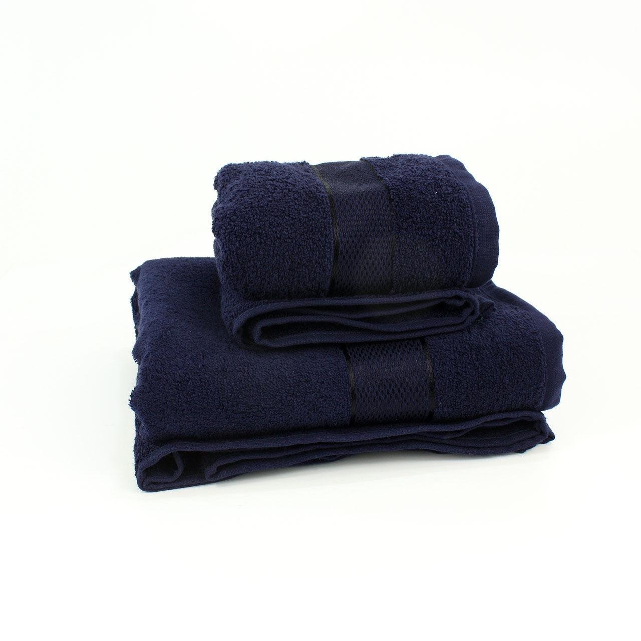 Набір махрових рушників БС0013 40х70 см/50х90 см/70х140 см Синій - фото 3