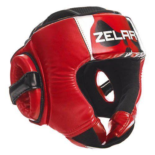 Шолом боксерський Zelart BO-1316 відкритий L Чорний/Червоний (37363084)