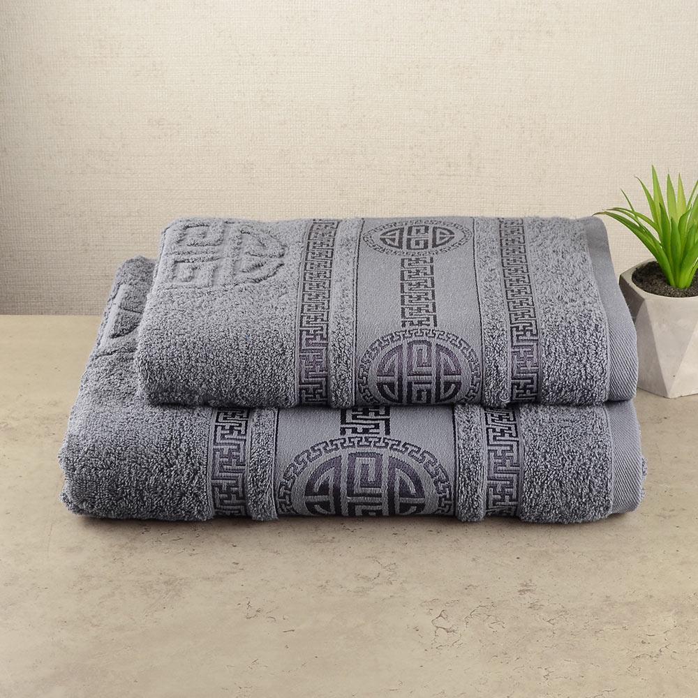 Комплект полотенец GM Textile Spartac 50х90/70х140 см Серый