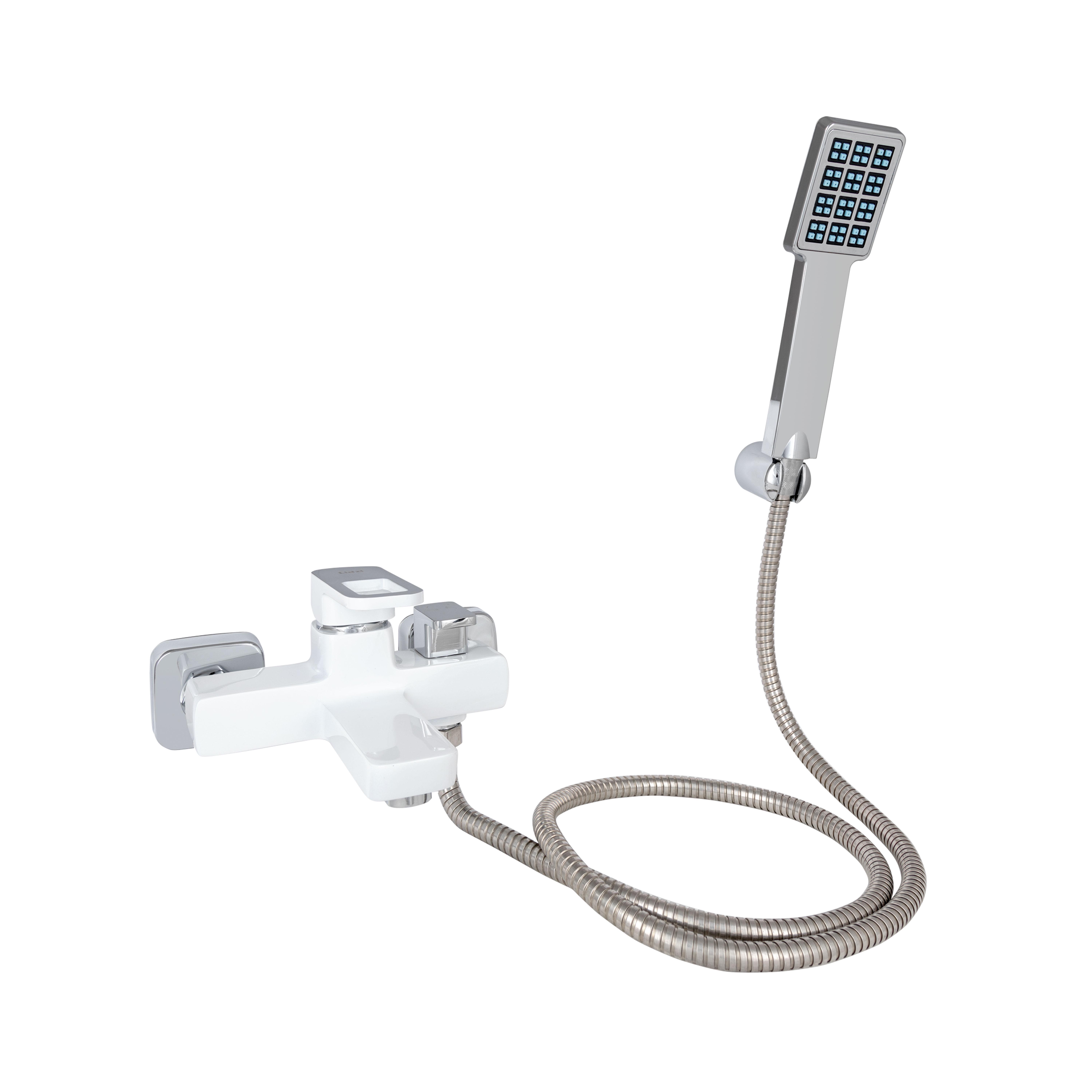 Смеситель для ванны Lidz Wawel 006 с душевым гарнитуром k35 LDWAW006WHI45398 White (SD00051522)