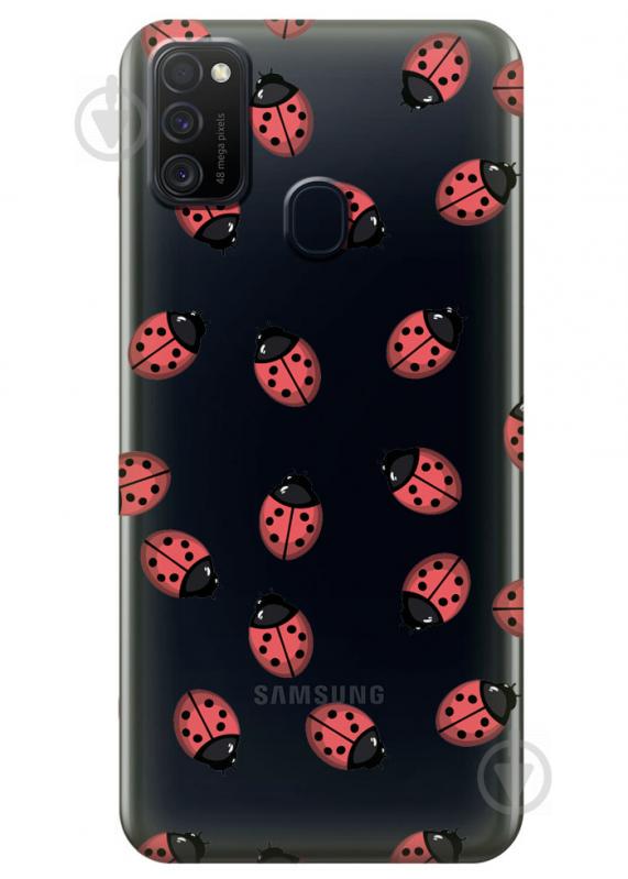 Прозрачный силиконовый чехол iSwag для Samsung Galaxy M21 с рисунком - Божьи коровки (M1755) Прозрачный силиконовый чехол iSwag для Samsung Galaxy M21 с рисунком - Божьи коровки (M1755)